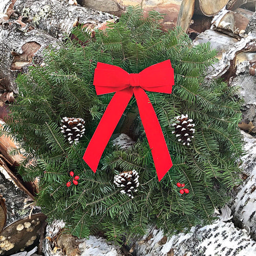 Traditional Small Balsam Wreath - 18 inch